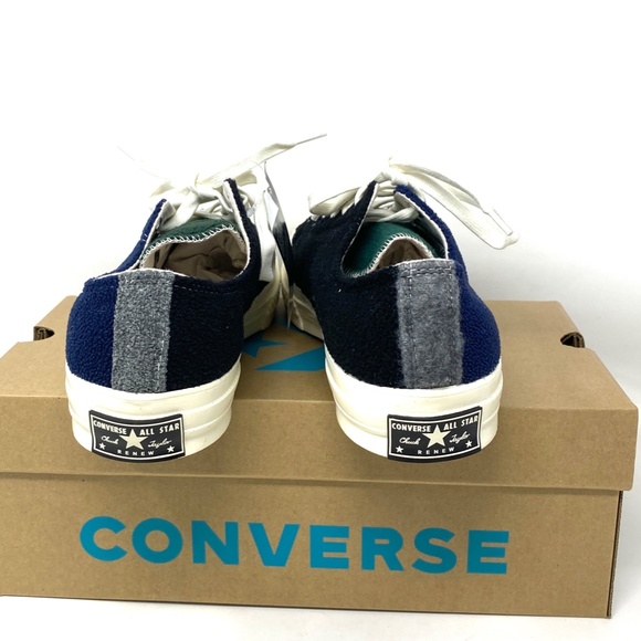 Converse Chuck 70 OX Low Top Blue Green Men’s Fleece Sneakers Skate Size 172268C - Picture 9 of 11